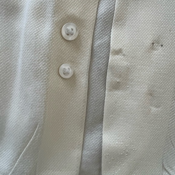 Mens Light Yellow Saks Fifth Avenue Slim Fit Dress Shirt - Picture 6 of 7